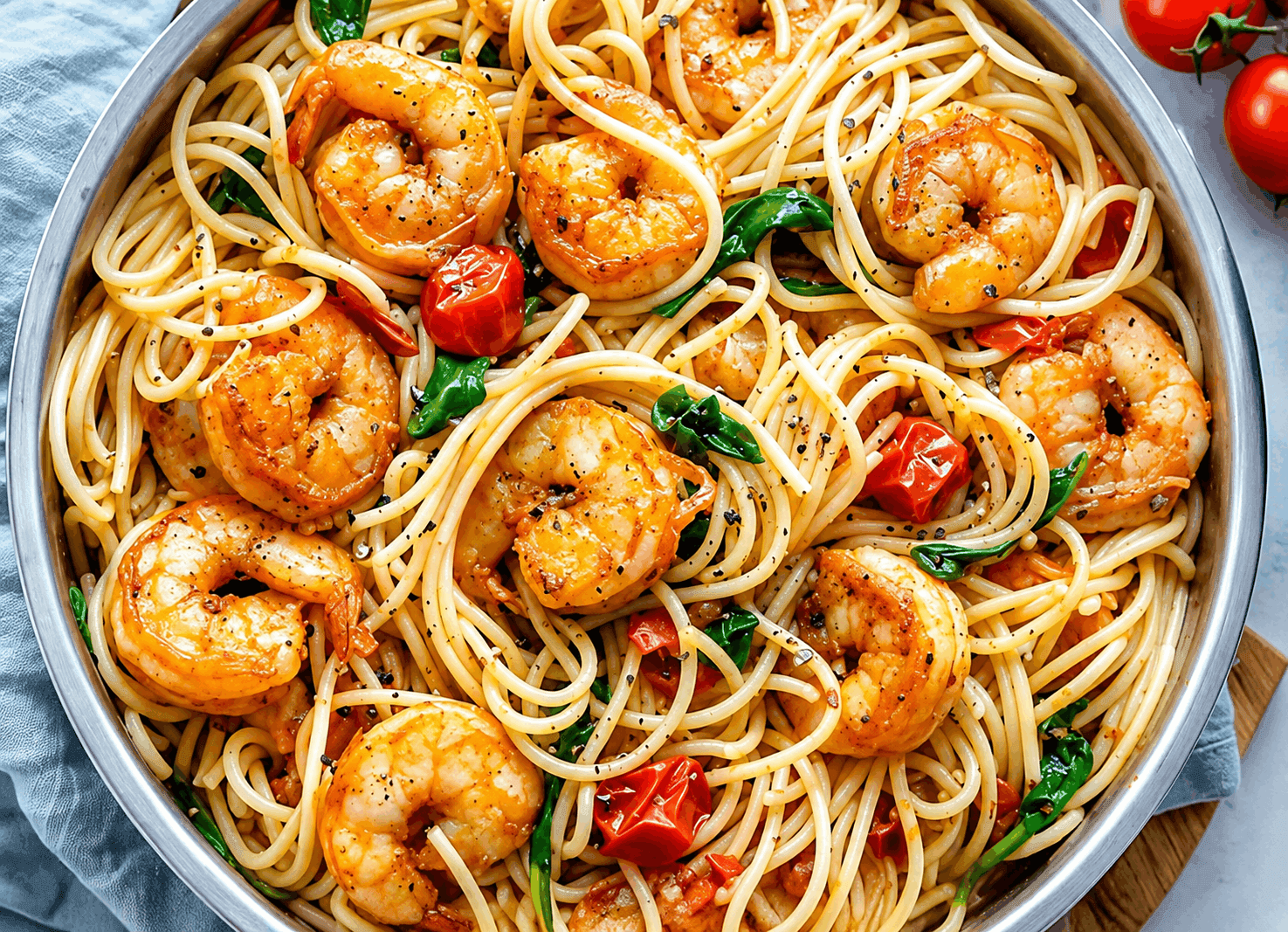 A SUGESTÃO PARA O ALMOÇO É: MASSA DE GAMBAS.